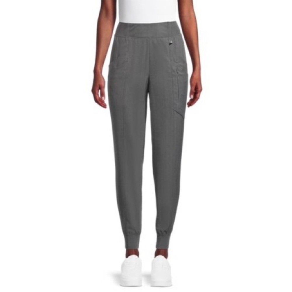 NWT ClimateRight by Cuddl Duds 3X Pull On Scrub Jogger Ankle Pants Gray